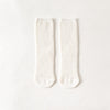 Double needle straight socks - white / no heel (one size fits all)