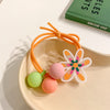 2# orange flower hair rope