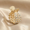 S-shaped rhinestone gold