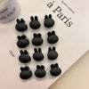 1 black rabbit head