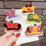 2022 children's hairpin net red new cute baby cartoon hairpin girls princess clip top clip hair accessories female