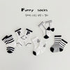 1361 simple black and white mesh socks / s (recommended foot length 12-15cm) about 1-3 years old