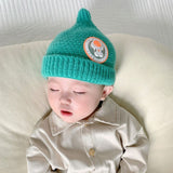 Baby hat autumn and winter baby woolen hat girls knitted hat astronaut boy pacifier hat children's pullover hat