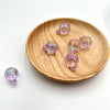 High transparency bundy beads hanging hole-purple