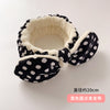 Black polka dot headband