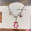 Strawberry bear bracelet adjustable individually wrapped