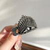Crown rhinestone gunmetal
