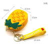 Small pineapple push coin purse keychain