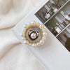 Pearl diamond ring - no. 10 dark heart heart - white