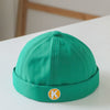 Embroidered letter k green / 5 months-3 years old (hat circumference 45-51cm)
