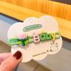 Green small flower letter hairpin