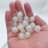 White bubble hanging hole beads