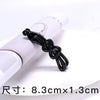 Double heart small black vertical clip