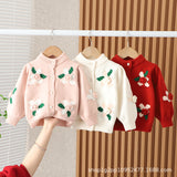 A generation of girls' autumn and winter cardigan baby children's spring and autumn sweater 2023 autumn new baby girl knitted jacket
