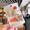 1505 orange with green flowers