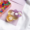 White cloud bracket- glitter purple yellow clouds