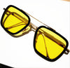 Gold frame black circle yellow film
