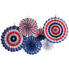 Flag paper fan flower / 40cm, 30cm, 20cm each 2