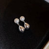 Silver stud earrings
