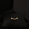 85# glossy smiling face gold