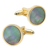Round k gold black shellfish 900835 / copper material