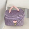 Taro purple flip cosmetic bag