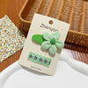 Striped flowers + embroidered squares