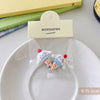 5# crispy tube hair clip [red hat dog] a pair