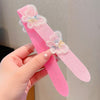 6# broken hair posts - pink pearl butterfly
