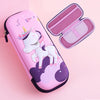 Purple unicorn/leather/three layers