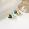 Blue unpierced ear clips
