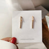 A pair of stud earrings
