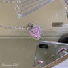 Ice crack heart necklace