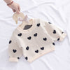 Beige cardigan (heart shape)~~ / 73cm