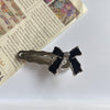 Bow hair clip [black]