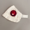 White-red floral top hat / s-head circumference 35-42cm [0-10 months]