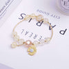 Small daisy crystal bracelet【yellow】