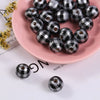 Silver + black grid / 16mm button