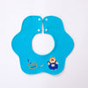 Hexagonal embroidered blue pig