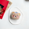Plush stand - ice cream bear head - light brown