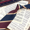 Blue champagne stripe tie hand tied *8cm