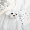Plush teddy dog holder-white