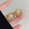 Round stud earrings