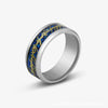 Silver-plated blue lord of the rings gold piece / number 7