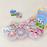 Children's Pearl Bow Handheld Shoulder Bag Girls Fashion Lace Messenger Bag Princess Baby Little Girl Bag
