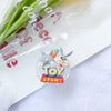 Transparent stand-toy carrot rabbit