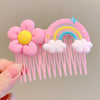 Pink rainbow hair comb
