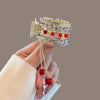 M22 rhinestone red beads