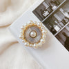 Pearl diamond ring - no. 8 small pearl - white