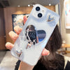 Transparent epoxy-electroplating heart mirror / iphone 7/8/se 2020